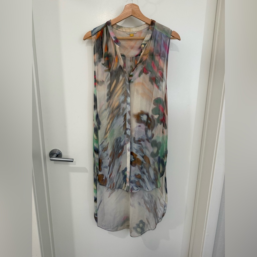 Anthropologie Leifsdottir sleeveless abstract print tunic